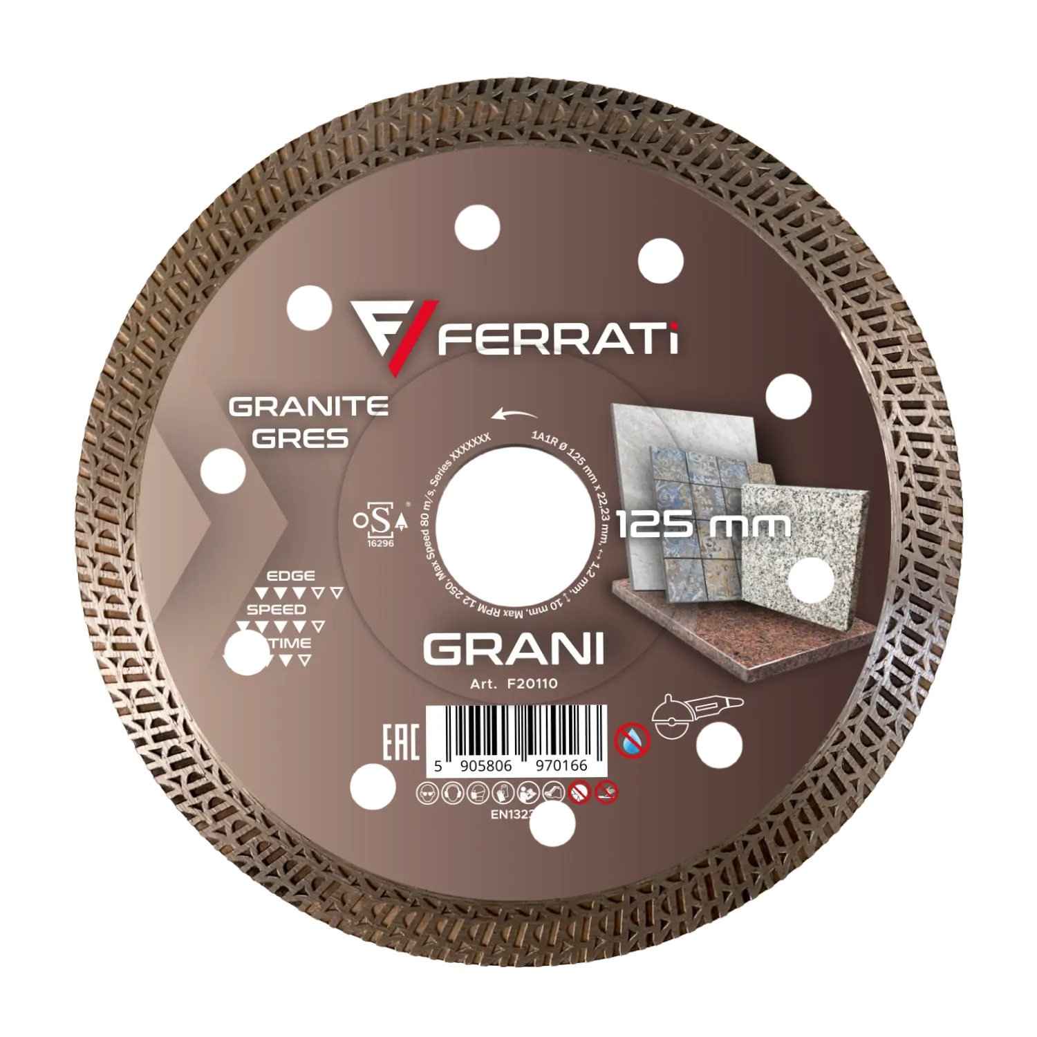 [F20110] GRANI 125mm Diamanttrennscheibe