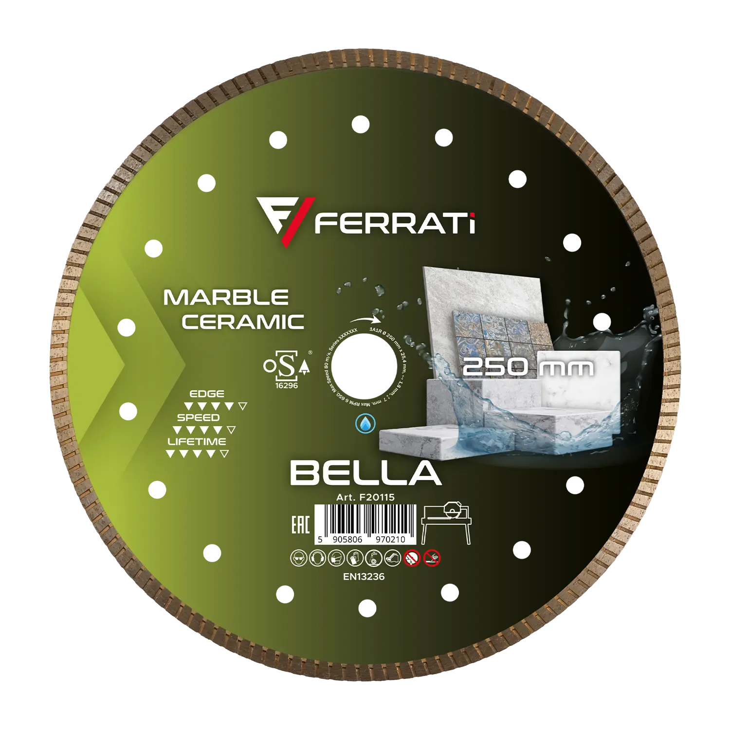 BELLA 250mm Diamanttrennscheibe