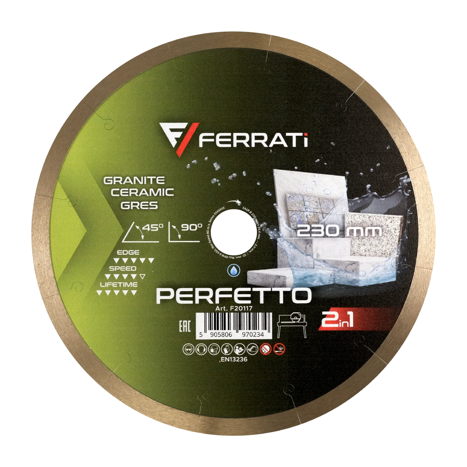 2in1 Diamanttrennscheibe 230mm PERFETTO