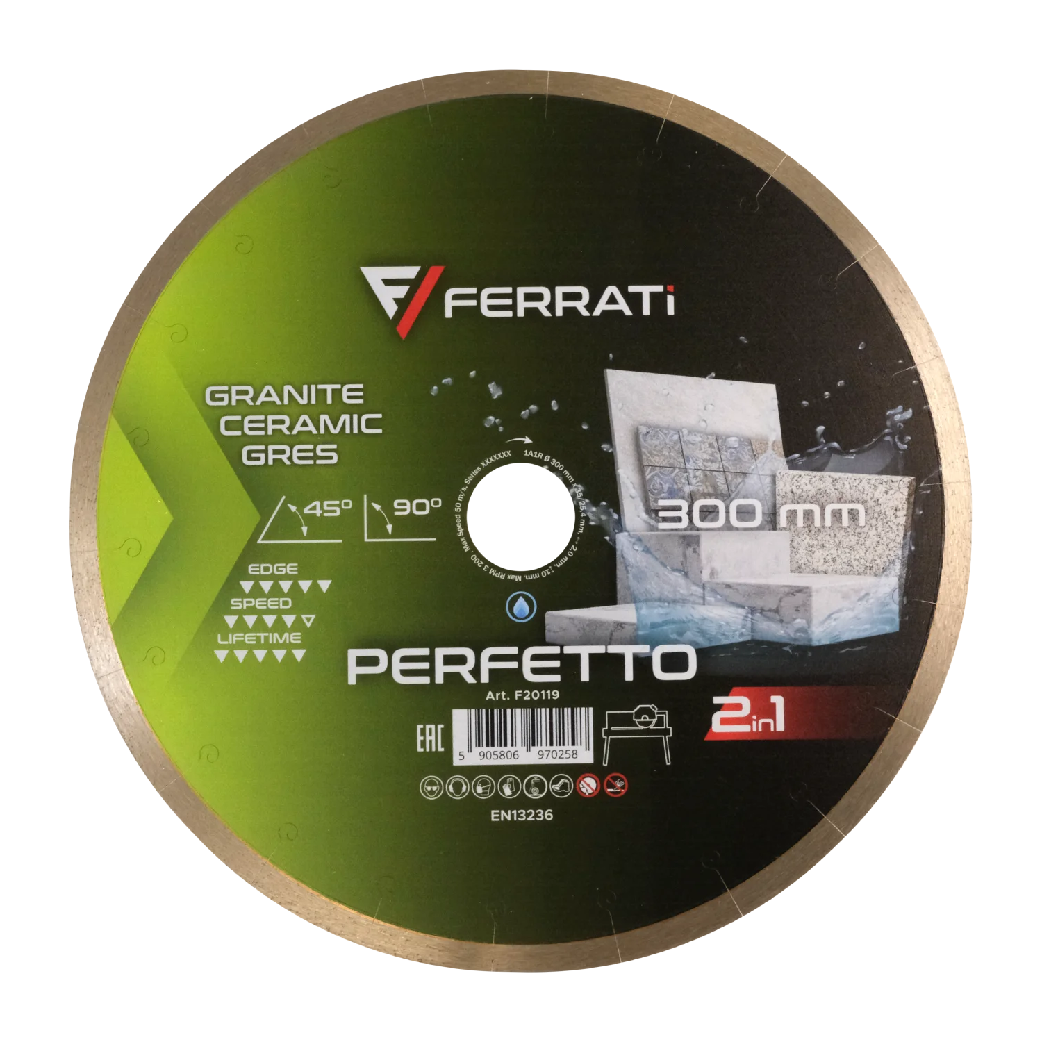 PERFETTO 2in1 300 mm Diamant-Trennscheibe