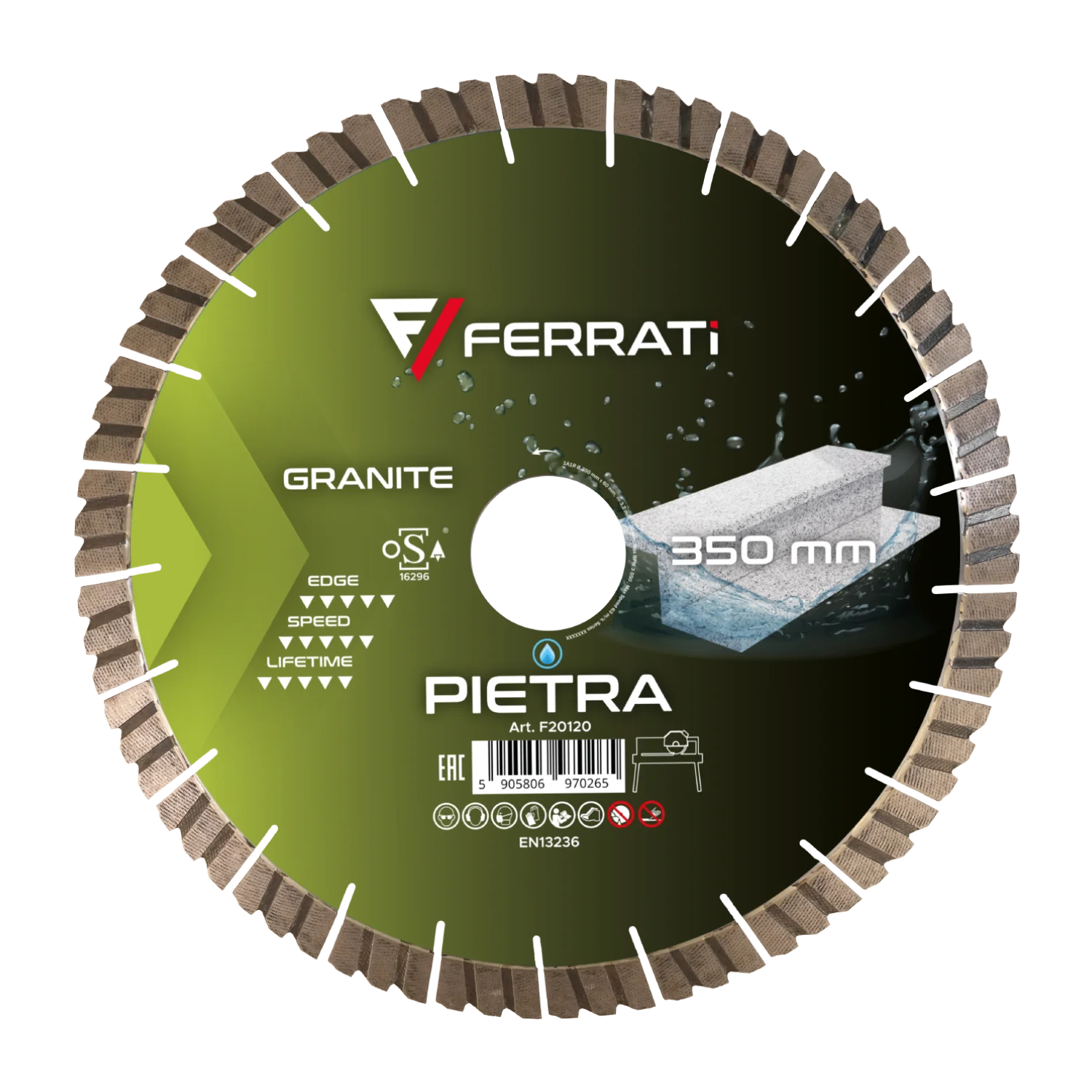 Diamanttrennscheibe 350 mm DiA SYSTEMA PIETRA