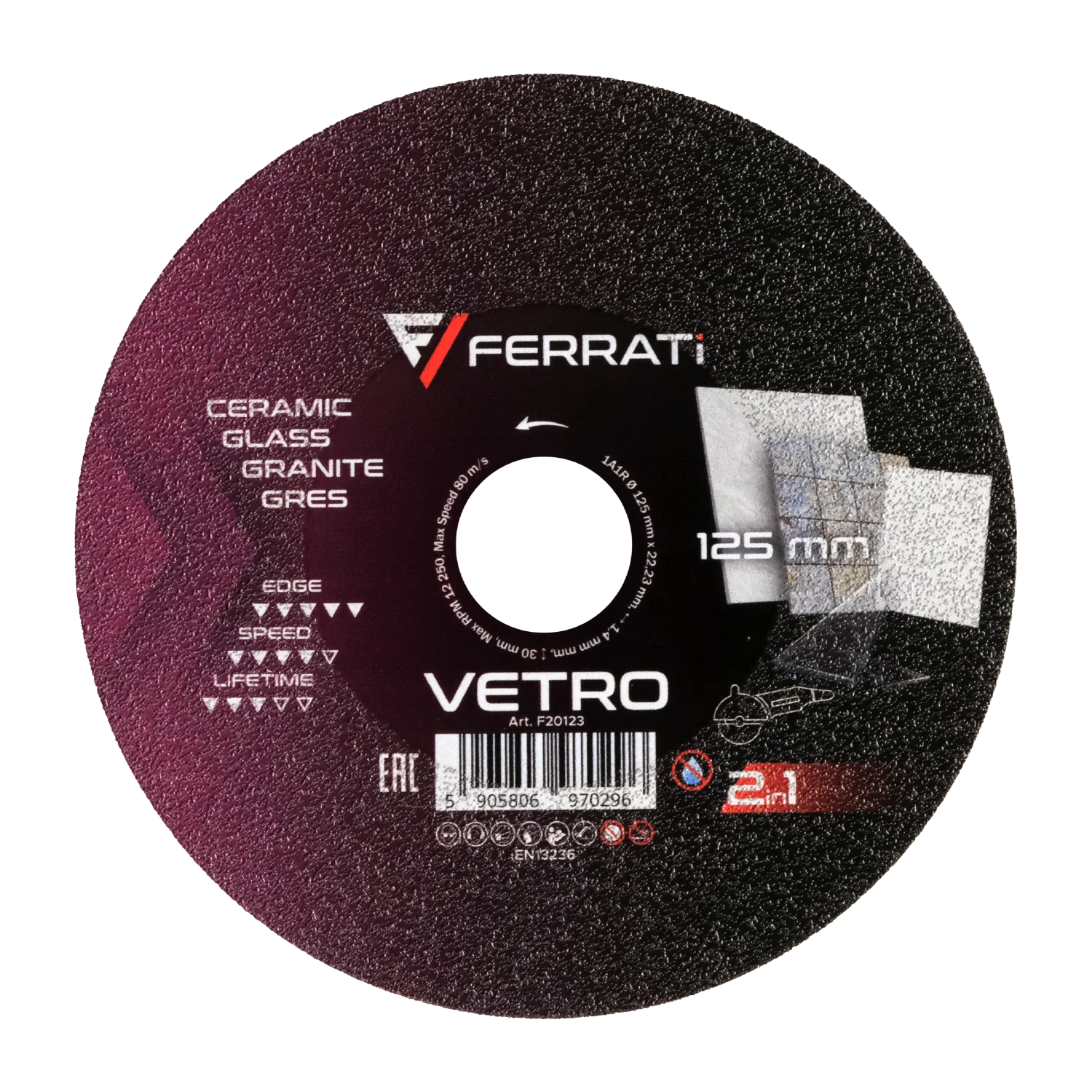 VETRO 2-in-1 Diamant-Trenn- und Schleifscheibe 125 mm