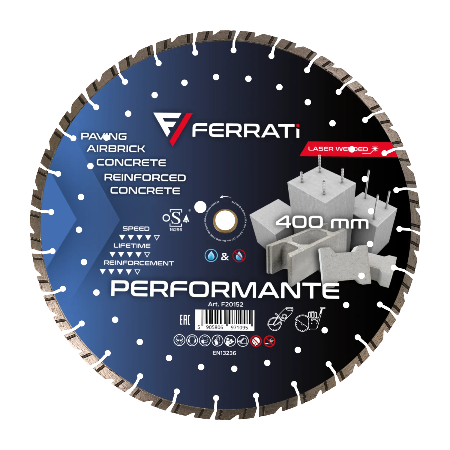 400 mm PERFORMANTE Diamanttrennscheibe