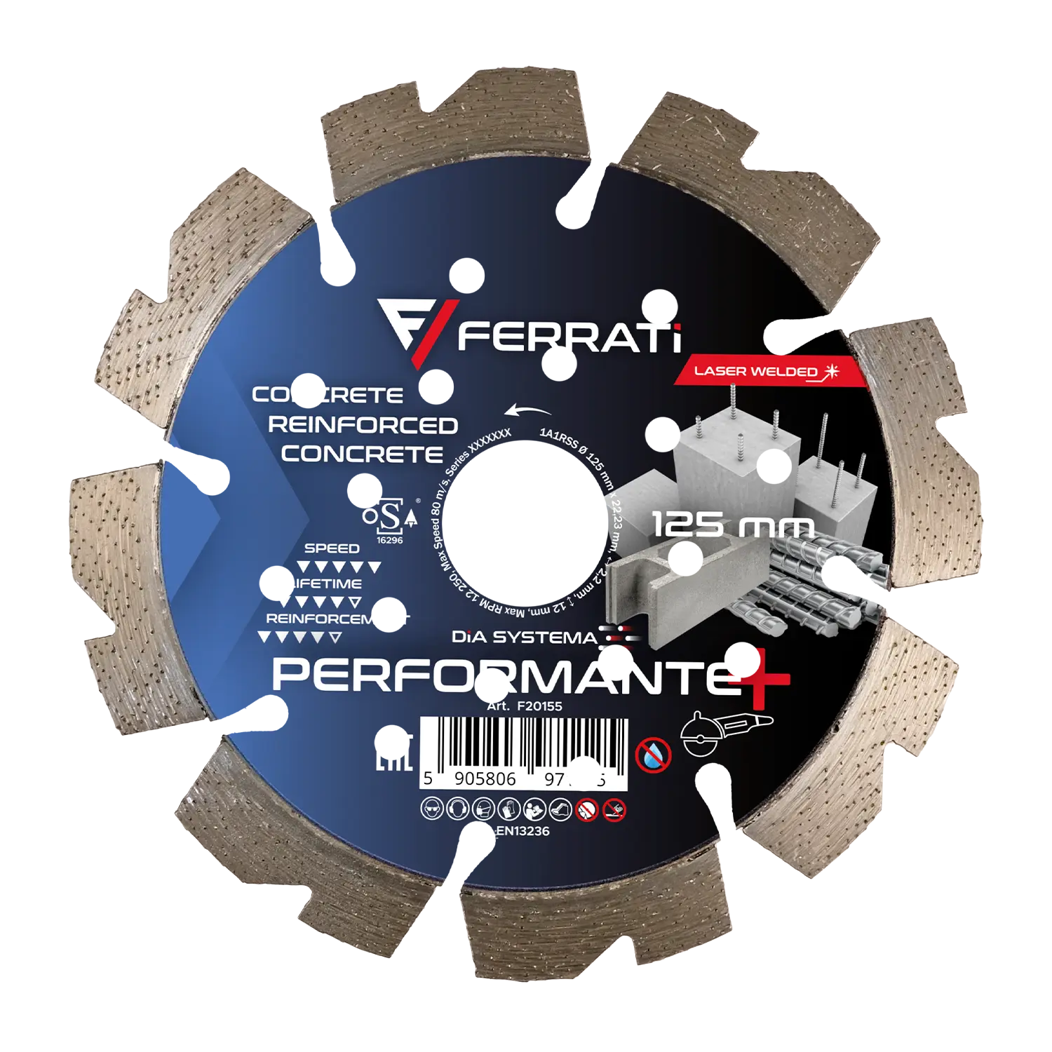 Diamanttrennscheibe 125 mm DiA SYSTEMA PERFORMANTE PLUS