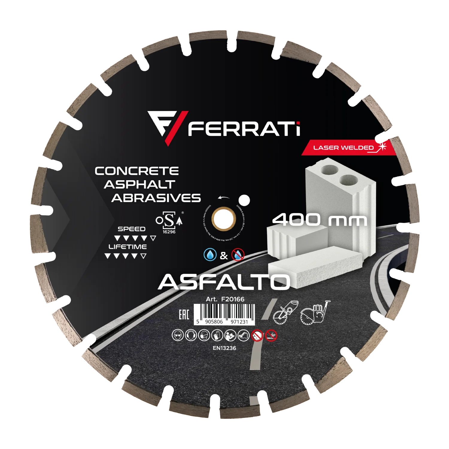 [F20166] C1S 400mm ASFALTO Diamanttrennscheibe