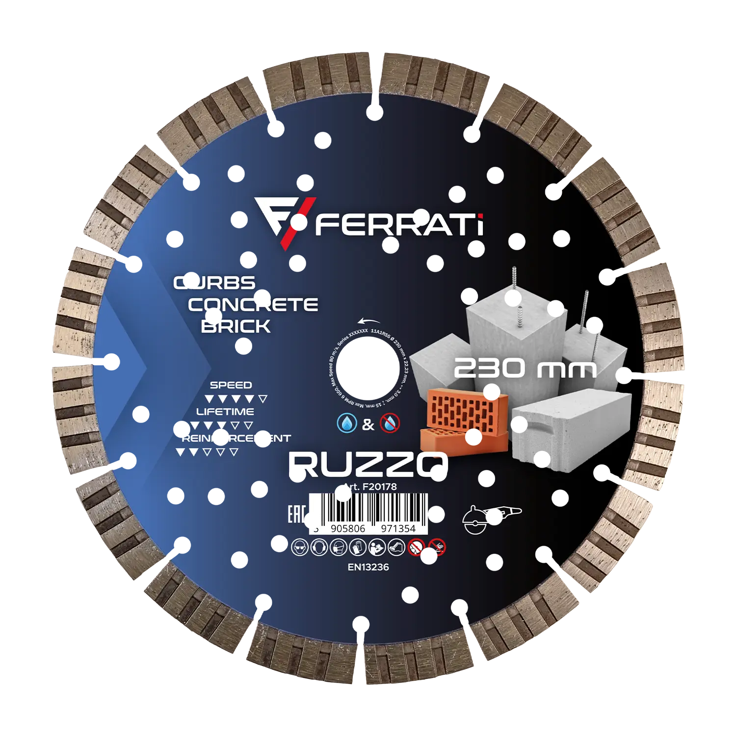 [F20178] RUZZO 230mm Diamanttrennscheibe