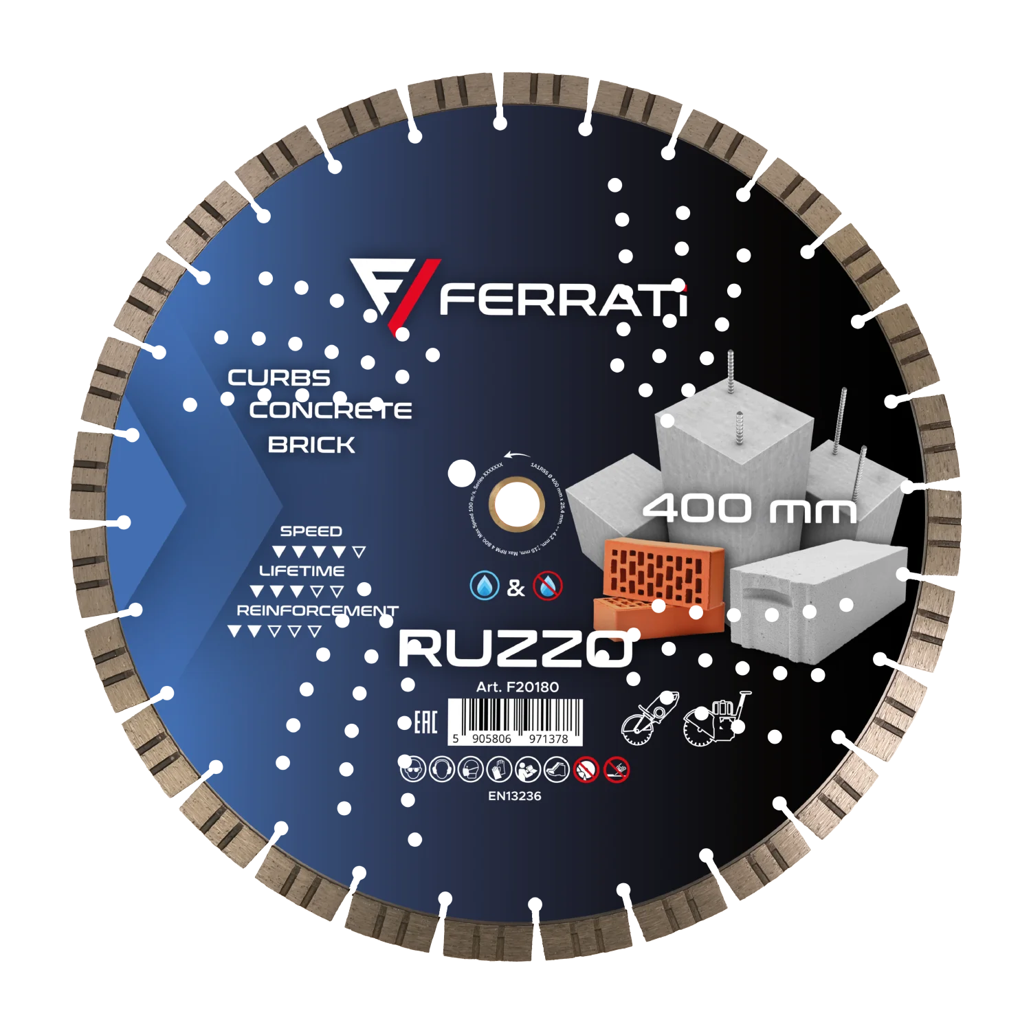 [F20180] RUZZO 400mm Diamanttrennscheibe