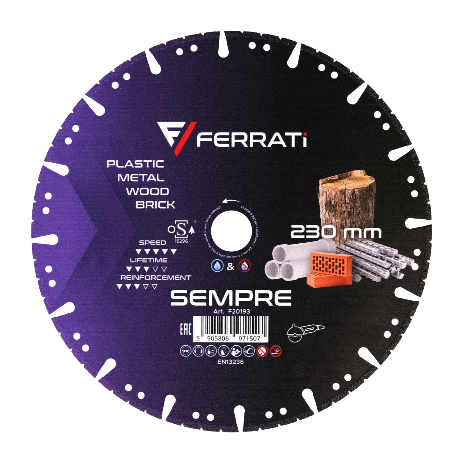 SEMPR 230 mm Diamanttrennscheibe